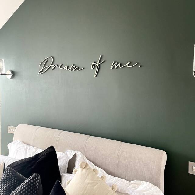 Dream Of Me Wooden Wall Decor Above Bed Sign, Bedroom Art - image 1