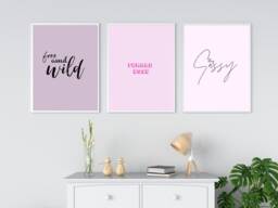 A Set Of 3 Prints , Home Decor, Wall Art, Prints Quotes For - thumbnail 1