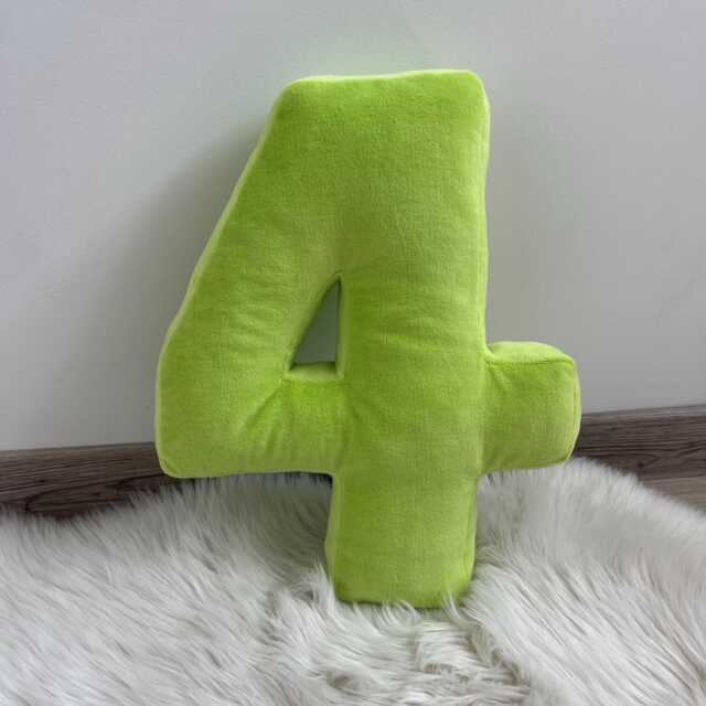 Colorful Velour Number Pillow Custom Kid Room Decor - image 1