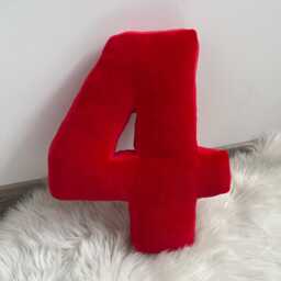 Colorful Velour Number Pillow Custom Kid Room Decor - thumbnail 2