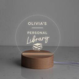 Personalised Library Desk Lamp - Unique Christmas Gifts For Mum Birthday Gift Readers Teachers Book Lover - thumbnail 1