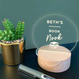Personalised Library Desk Lamp - Unique Christmas Gifts For Mum Birthday Gift Readers Teachers Book Lover - thumbnail 2