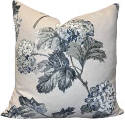 Thibaut Sussex Hydrangea Bristol Collection Slate & Linen Double Sided Cushion Cover Pillow Cover - thumbnail 1
