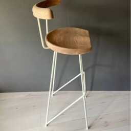 stool, Counter, Rustic, Metal, Leather, Custom, Modern, Dining, Height, Kitchen, With Back, Outdoor, Industrial - thumbnail 3