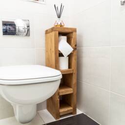 Toilet Roll Holder/Paper Shelving Unit Chunky Bathroom Decor Furniture