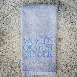 World's Okayest Runner Sweat Towel Personalized Gym Gift - thumbnail 4
