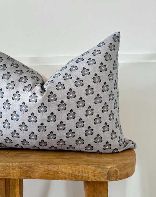 Sage Grey Farmhouse Pillow - 14x20 Lumbar Cover Teal - image 1