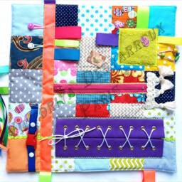 Busy Blanket For Demetia, Fidget Quilt Alzheimer's , Sensory Activity Mat Gift Parents Grandfather, Autism - thumbnail 2