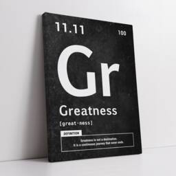 Greatness Periodic Definition Quote Motivational Inspirational, Framed Canvas Wall Art Poster Print, Home Office & Room Decor, Gift Idea - thumbnail 2
