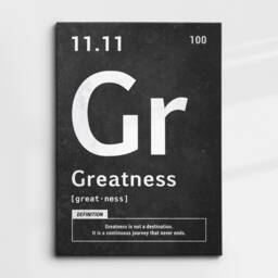 Greatness Periodic Definition Quote Motivational Inspirational, Framed Canvas Wall Art Poster Print, Home Office & Room Decor, Gift Idea - thumbnail 3