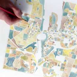Downtown Olympia Map Watercolor Print Washington City Block Plan - Art Print Realtor Wedding Pacific Northwest Capitol Lake You Belong Here - thumbnail 3