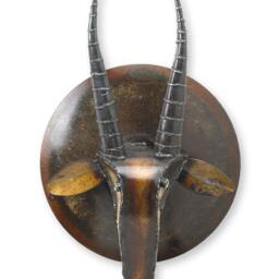 Wall Sculpture Antelope Head Art Faux Taxidermy Husband Gift - thumbnail 2