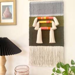 Handwoven Wall Hanging, Weaving, Tapestry, Art - thumbnail 2