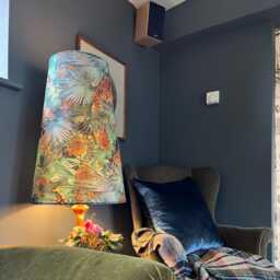 Cheetah Velvet Cone Lampshade, Tropical Madagascar Jungle - thumbnail 1