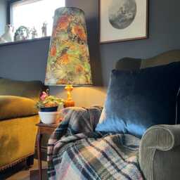 Cheetah Velvet Cone Lampshade, Tropical Madagascar Jungle - thumbnail 3