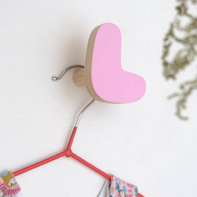 Wooden Letters L Hooks For Wall Alphabet Abc Kids Hooks, Name Room Wood Hook, Personalise Children Rack Hanger, Christmas Gift - image 1