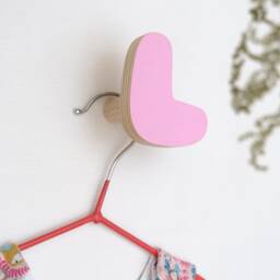 Wooden Letters L Hooks For Wall Alphabet Abc Kids Hooks, Name Room Wood Hook, Personalise Children Rack Hanger, Christmas Gift - thumbnail 1