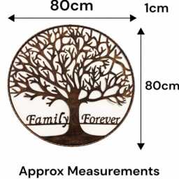 Large Bronze Family Forever Metal Garden Outdoor Wall Art Plaque 80cm Diameter - thumbnail 2