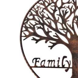Large Bronze Family Forever Metal Garden Outdoor Wall Art Plaque 80cm Diameter - thumbnail 3