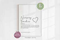 Nursery Teacher Print, Key Person Gift, Gifts, Teacher Gifts, Prints, Nursery - thumbnail 1