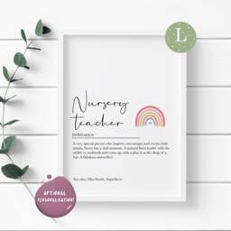 Nursery Teacher Print, Key Person Gift, Gifts, Teacher Gifts, Prints, Nursery - thumbnail 2