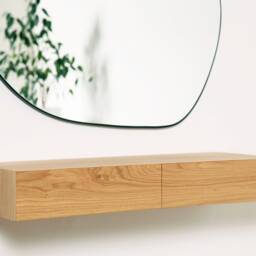 Minimalist Floating Dressing Table/Vanity - Made Of Solid Oak - thumbnail 2