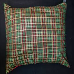 Christmas Red, Green & Gold Tartan Cushion Cover Fits 18 - thumbnail 3
