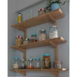 Custom Design // Solid Oak Scandinavian Style Wall Shelves