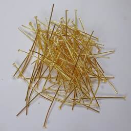 100 38mm 1.5 Inch Chandelier Headed Pins Chains Crystals Drops Garlands Lamp Parts Components Restoration Chrome Brass Antique Finish New - thumbnail 3