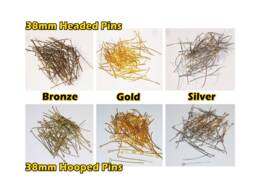 100 38mm 1.5 Inch Chandelier Headed Pins Chains Crystals Drops Garlands Lamp Parts Components Restoration Chrome Brass Antique Finish New