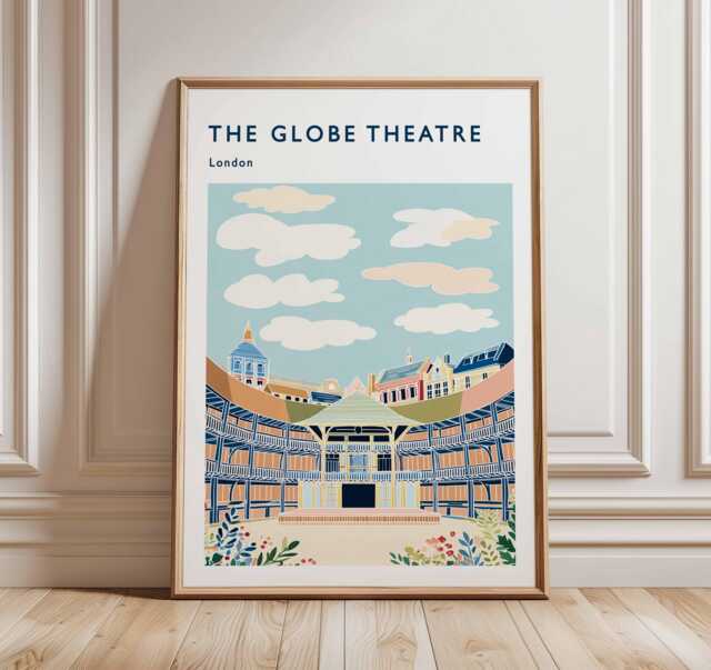 Globe Theatre London Art Print Shakespeare's Historic Playhouse - image 1