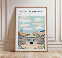 Globe Theatre London Art Print Shakespeare's Historic Playhouse - thumbnail 1
