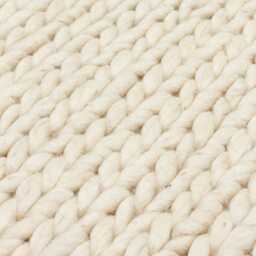Handwoven Chunky Wool Rug - Thick Scandinavian Natural Area Carpet Cozy Minimal Boho Runner - thumbnail 3