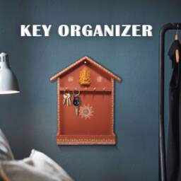 Key Holder - Organizer Mail & Wooden Hanging Wall #organizer #keyholder #wallkeyholder #keychain - thumbnail 2