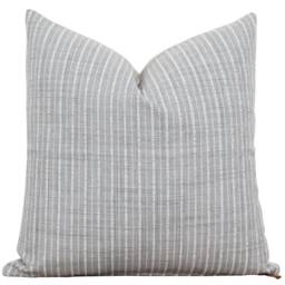 Gray & White Striped Pillow Cover Throw Decorative Covers Modern Lumbar - Lila - thumbnail 3