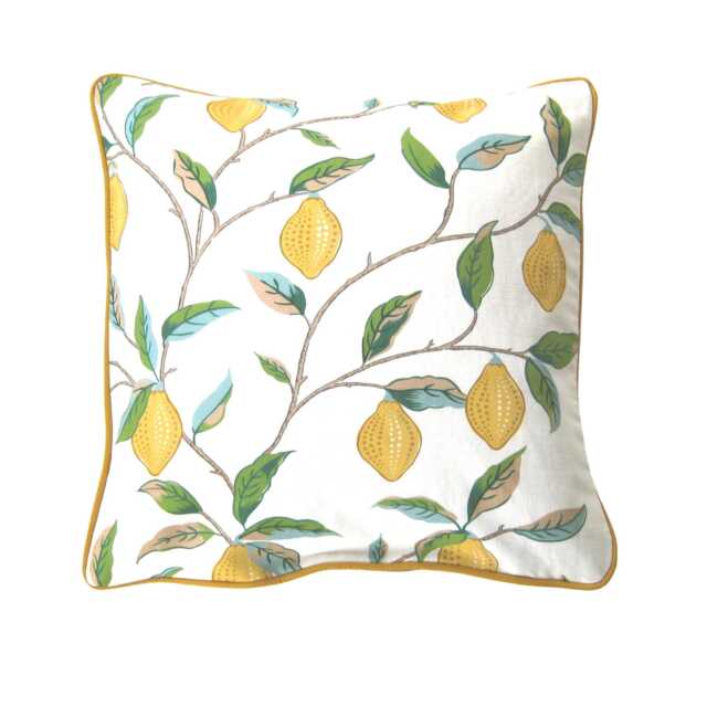 William Morris, Lemon Tree, Arts & Crafts, Lemon Green Linen Blend Cushion Cover, Throw Pillow Home Decor - image 1