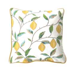 William Morris, Lemon Tree, Arts & Crafts, Lemon Green Linen Blend Cushion Cover, Throw Pillow Home Decor - thumbnail 1