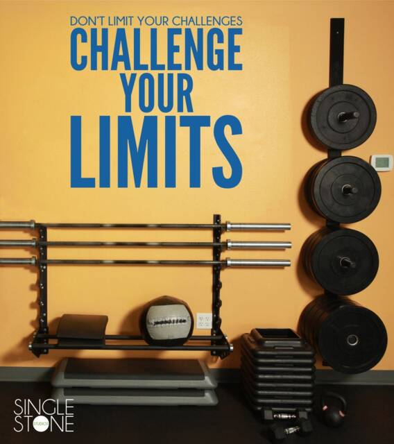 Home Gym Wall Decal Challenge Your Limits Vinyl Decor - image 1