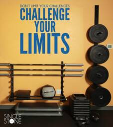 Home Gym Wall Decal Challenge Your Limits Vinyl Decor - thumbnail 1