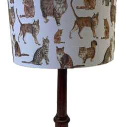Cat Lamp Shade Shabby Chic Drum Design - thumbnail 2