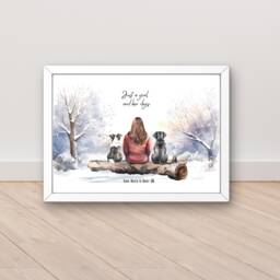 Mothers Day Gift From The Dog, Gifts Pet, Dog Mum Print, Pet Parent Gift, Lover Ideas, Present For Owners, Portraits - thumbnail 1