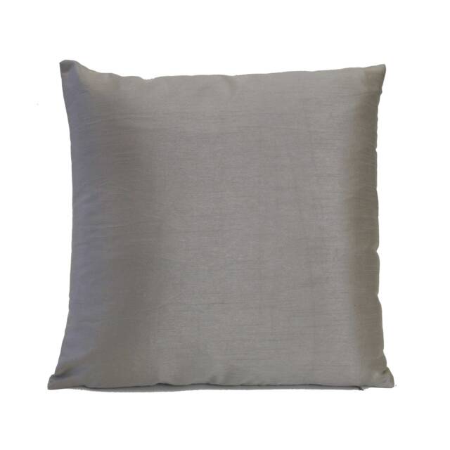 Light Charcoal Throw Pillow Cover, Decorative Cushion Solid Pillowcase, Accent Home Decor, Silk Blend Modern Pillow, Boho Cover - image 1