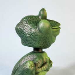 Ceramic Bobblehead Frog Cute Collectible Nodder, Woodland Nursery Decor - thumbnail 3