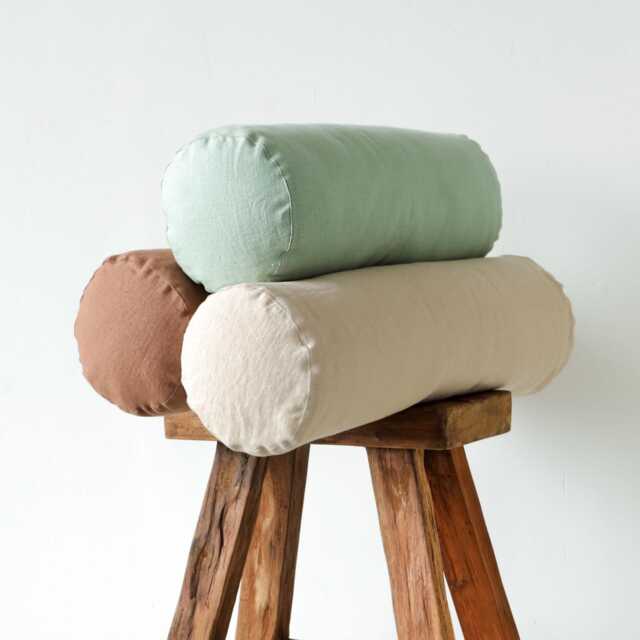 Bolster Pillow Cover in Various Colors, Custom Cylindrical Covers, Linen Neckroll Case, Pillowcase With Zipper - image 1