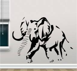 Banksy Style Elephant Sticker, Vinyl Wall Art Sticker, Transfer, Mural, Stencil, Easy To Apply, Instructions Included, Matt Finish - thumbnail 1