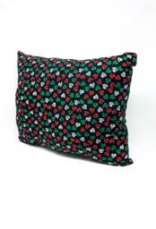 Christmas Paw Print - Throw Pillow Pet Bed Green Plaid - thumbnail 1