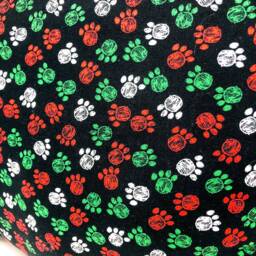 Christmas Paw Print - Throw Pillow Pet Bed Green Plaid - thumbnail 4