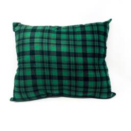 Christmas Paw Print - Throw Pillow Pet Bed Green Plaid - thumbnail 2