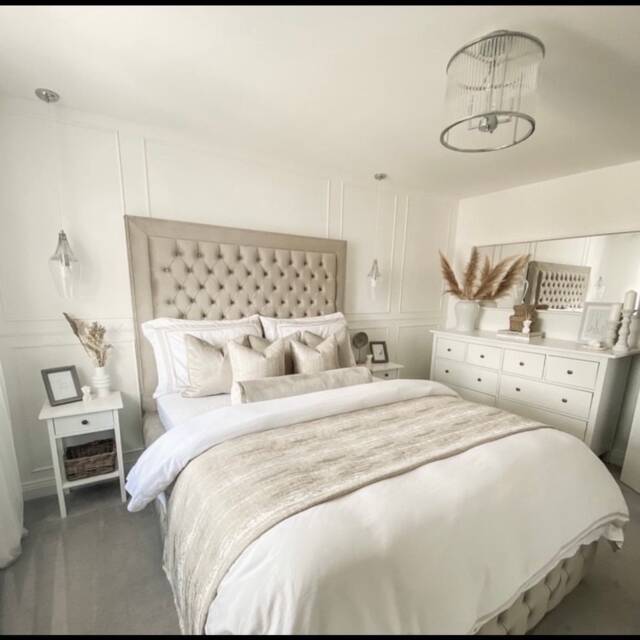 A Luxury Custom Bespoke Bed Runner & Bespoke Bed Spread For Your Bed. Soft Textured - The Couture Cushion - image 1