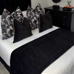 A Luxury Custom Bespoke Bed Runner & Bespoke Bed Spread For Your Bed. Soft Textured - The Couture Cushion - thumbnail 4